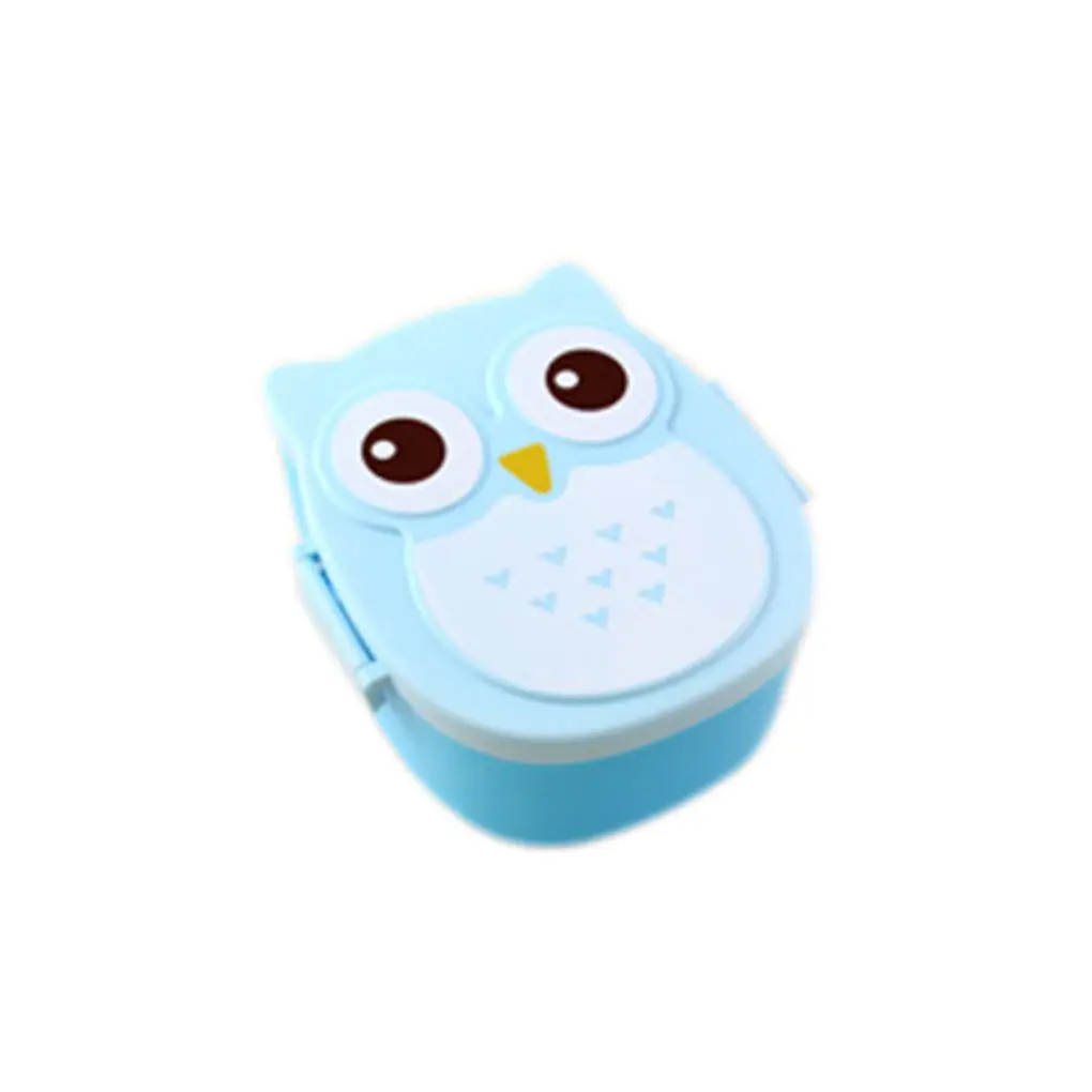 Мультфильм Сова Дети Пластиковые Микроволновая печь Ланч-бокс портативный пищевой контейнер для хранения фруктов-желтый - Цвет: No.3