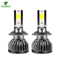 Tuyofo 2 шт. H7 светодиодный 12000LM/пара мини-автомобиль лампы для передних фар H1 светодиодный H7 H8 H9 H11 комплект фар 9005 HB3 9006 HB4 Автомобильные светодиодные лампы