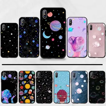 

Cute Planet Print cool fashion TPU Soft Silicone Phone Case Cover For iphone 5 5s 5c se 6 6s 7 8 plus x xs xr 11 pro max