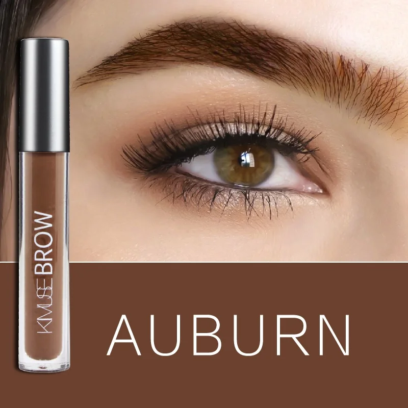 Comestics Semi permanent Eyebrow Gel Waterproof Natural clear Eye Brow Gel Long Lasting Black Brown Tint Eyebrow Makeup Gel - Color: auburn