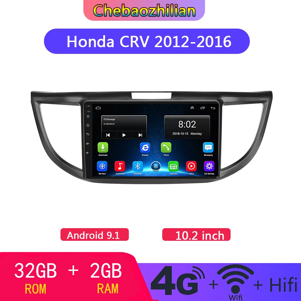 

2G+32G Android 9.1 Car Radio Multimedia Audio Player Navigation GPS auto For Honda CRV 2012 2013 2014 2015 2016