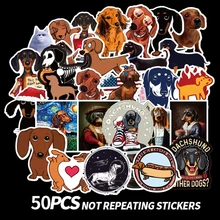 New DIY Sticker Pack 50 Sausage Dog Classic Toy Stickers Waterproof For Car Model Motorcycles, Cool Fun Bomb JDM Decals