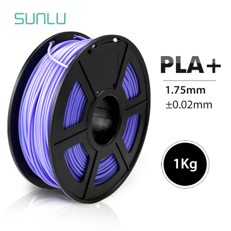 SUNLU 1,75 мм PLA PLUS Филамент 1 кг точность измерения+/-0,02 Многоцветный для выбора нити 3d принтера - Цвет: PLA PLUS  PURPLE