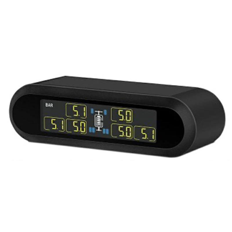 Автомобильная система контроля давления в шинах TPMS, супер ЖК-дисплей, универсальная для 6 колес, автобусный фургон с 6 датчиками с импортными ЧИПАМИ T650