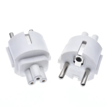 

European CEE7/7 Schuko 2 Round Pins To IEC 320 C5 Receptacle Power Plug Convertor, EU-C5 AC Adapter For Laptop