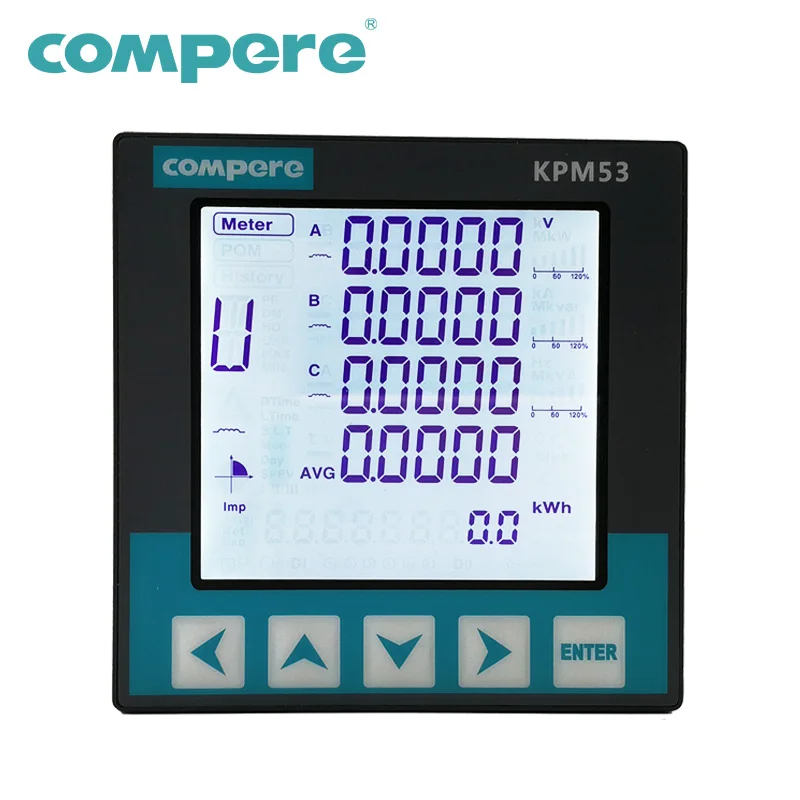 

Four quadrant power panel 3-phase kwh power meter with Modbus-RTU protocol/RS485 interface