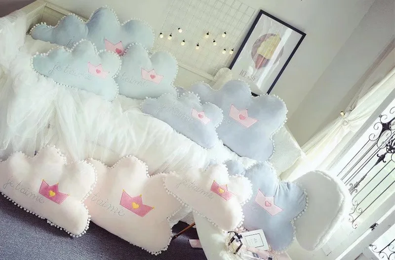 Прямая поставка, хлопковая детская подушка для новорожденных, многофункциональная подушка с облаками, детское постельное белье для сна
