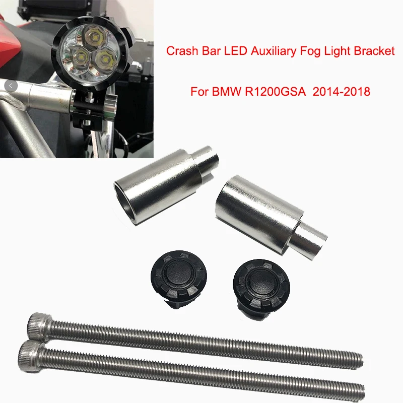 

Crash Bar Extension Bar Bracket Headlight Bracket LED Lamp Spotlight Metal for BMW R1200GS ADV Adventure 2014-18