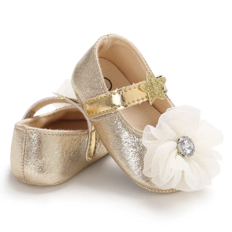 Сандалии для девочек младенцев Обувь с цветочным орнаментом, платье принцессы вечерние сандалии на мягкой подошве; обувь