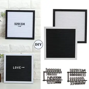 

Black White 25*25cm Bulletin Board Felt Letter Board Creative Home Decal Desktop Sign Message Office Decor Message Board