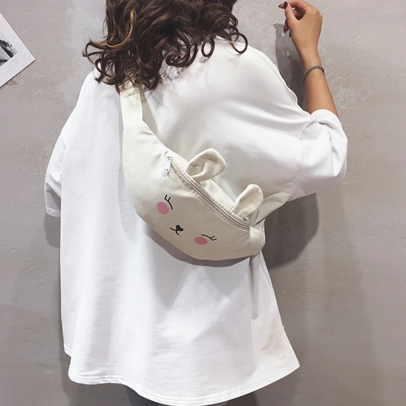 Little Girls Cute Rabbit Waist Bag Fanny Pack Phone Wallet Purse with Adjustable Strap O66