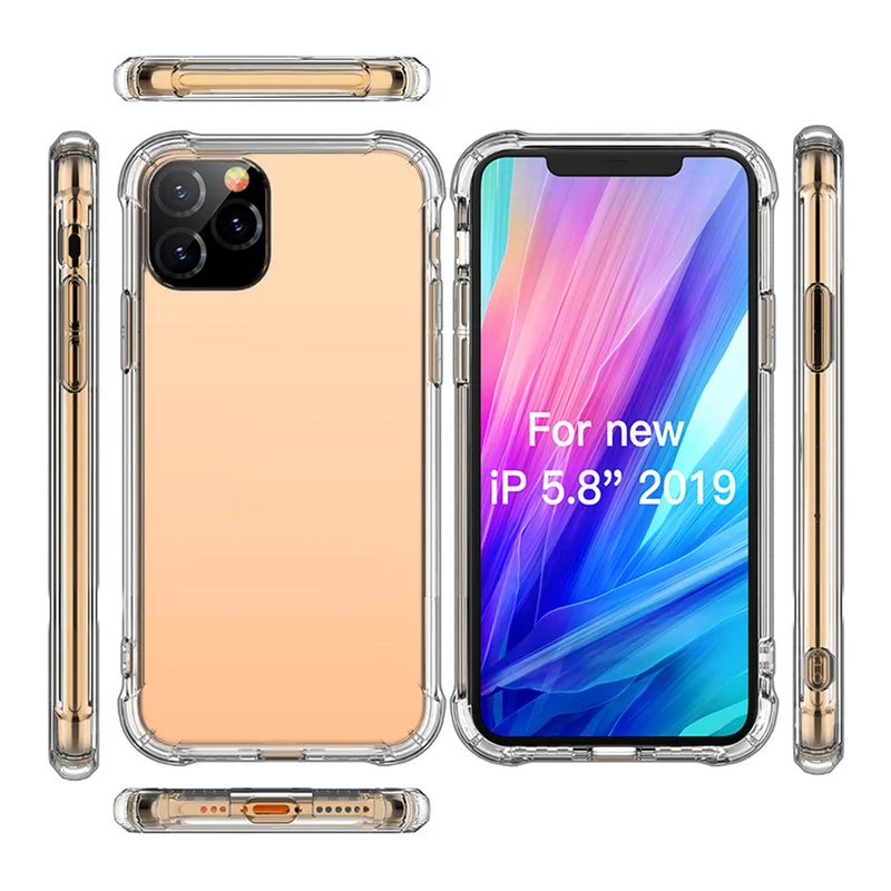 

Casteel for IPhone XI 11 2019 Case Cover Tpu Soft Silicone Transparent 5.8 6.1 6.5 Inch Phone Cases