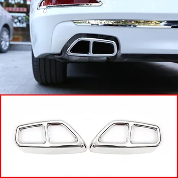 

For BMW New 5 Series G30 528li 530li 2017 2018 Car Accessories Exhaust Tailpipe Cover Trim 304 Stainless Steel Glossy Black
