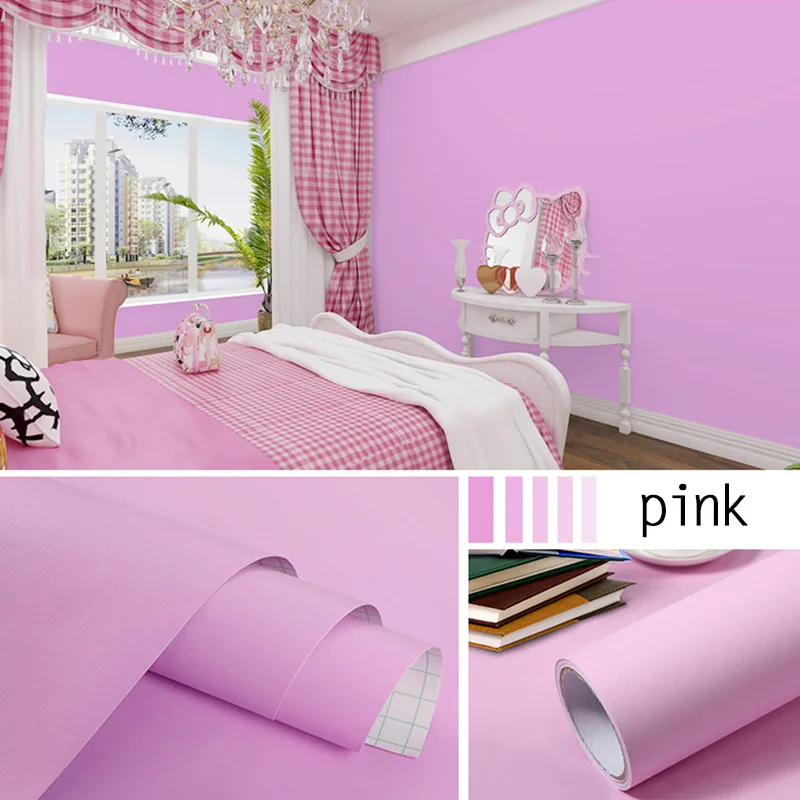 thumbnail image 1 of Papel tapiz impermeable de color sólido, autoadhesivo, para habitación, armario, cocina, muebles, adhesivo de pared mate, ancho personalizable, 1 of 5