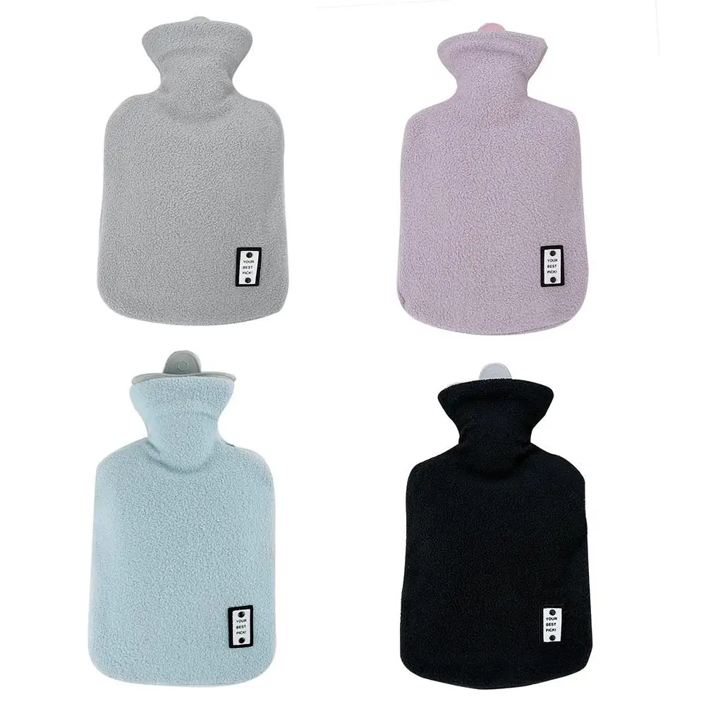 

Simple Water Injection Hot Water Bag Flannel Coat Solid Color Student Warm Handbag Winter Mini Hand Warmer Leakproof Hand Warmer