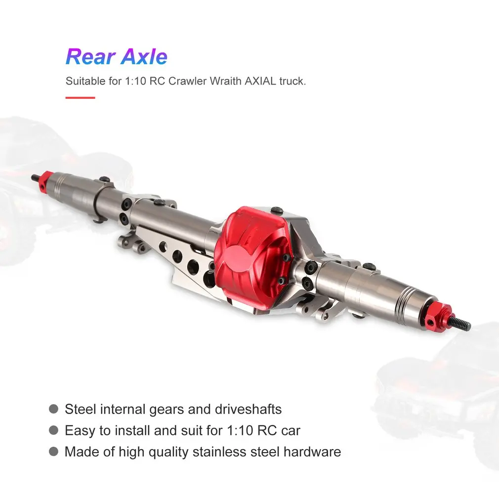1/10 RC для автомобилей из алюминиевого сплава передняя ось Рейфа CNC обработанный для 1:10 Rc Гусеничный Рейф осевой грузовик RC часть и аксессуар