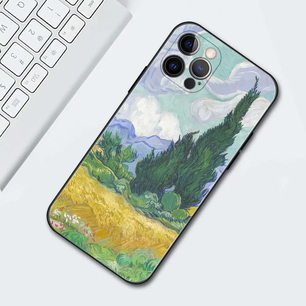 Case for iPhone 13 Pro 12 Mini 11 Pro Max XR X 7 8 6 6S Plus XS Max 5S SE 2020 Phone Cover Starry Night Van Gogh clear case iphone 13