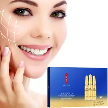 

7pcs Gold 24k Hyaluronic Acid Ampoule Moisturizing Brightening Skin Anti-wrinkle Dark Spot Removal Skin Care