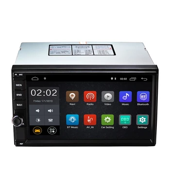 

Android 8.1 2 Din Car 7 Inch Hd Press Screen Player Quad Core 2G Running Memory + 16G Flash Gps Navigation Stereo Player