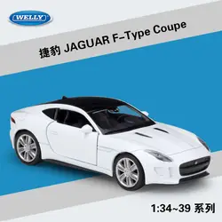 1:36 WELLY JAGUAR F-type Coupe металлическая литая модель автомобилей модель автомобиля из сплава для коллекционирования детский подарок с розничной