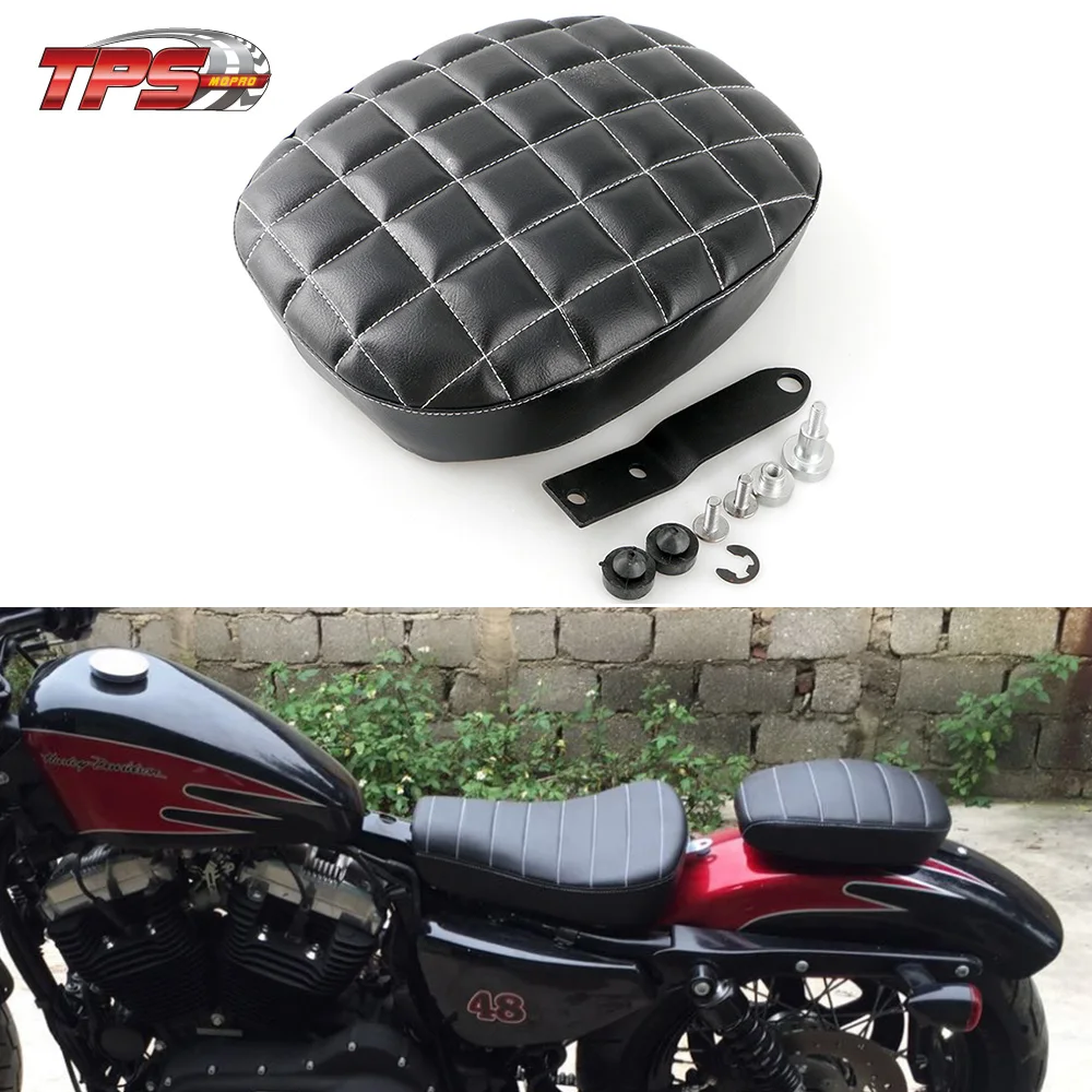 Мотоцикл черный пассажира заднего сиденья кожа подушки для Harley Sportster XL 1200 883 72 48