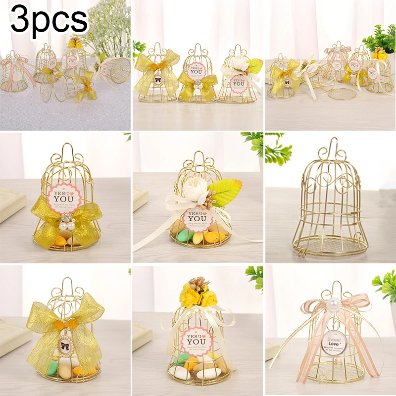 3 шт. клетка для птиц коробка для конфет контейнер Подставка под Шоколад Контейнер вечерние подарок