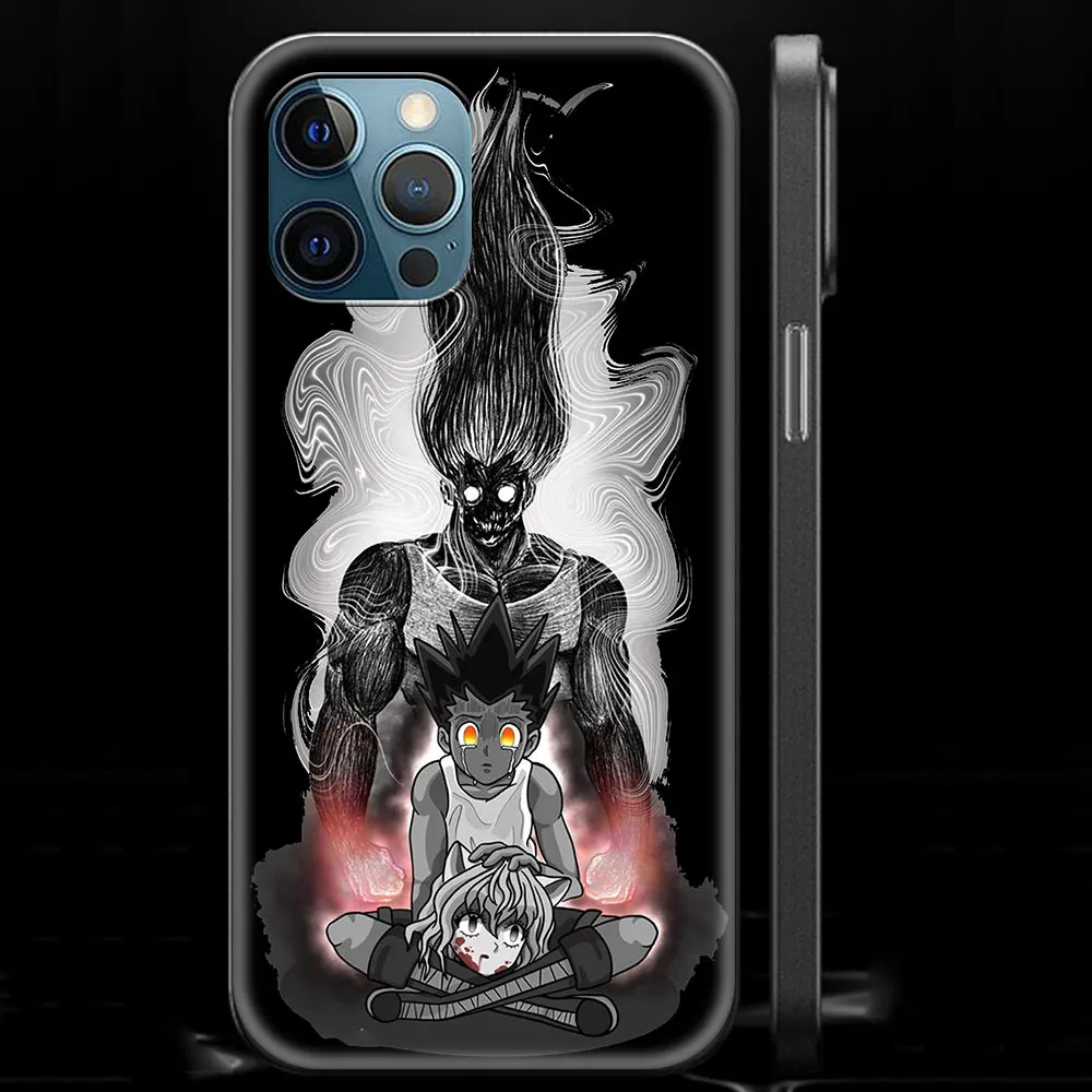 case iphone 13 pro  hunter x hunter Anime Hisoka Morow Luxury Phone Case For iPhone 13 12 11 Pro MAX XR X SE XS 7 8 Plus Soft Black Cover Fundas 13 pro cases