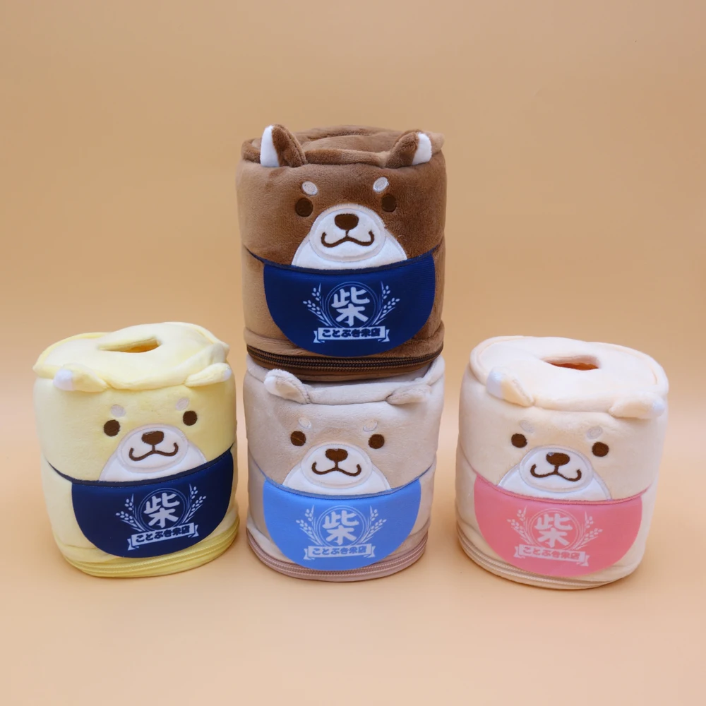 Креативная мультяшная корги собака Шиба ину плюшевая игрушка бумажное полотенце