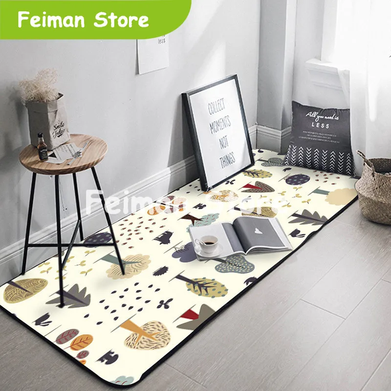 Длинный ковер кухонный прикроватный коврик Домашний походный матрац толстый нескользящий ковер для ванной спальни ковры