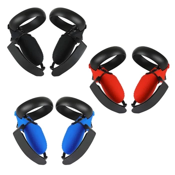 

Controller Grip Cover with Wrist Strap+Thumb Cover for Oculus Quest/Rift S Anti-Throw Handle Protective Suit (Red)