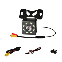 Cámara de visión trasera automotriz, píxeles de alta definición, 4 luces LED, impermeable, gran angular de 170 grados