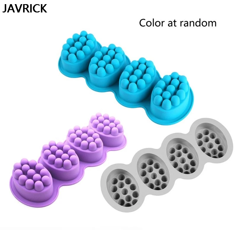 4 полости овальной формы для массажа мыла силиконовые самостоятельного