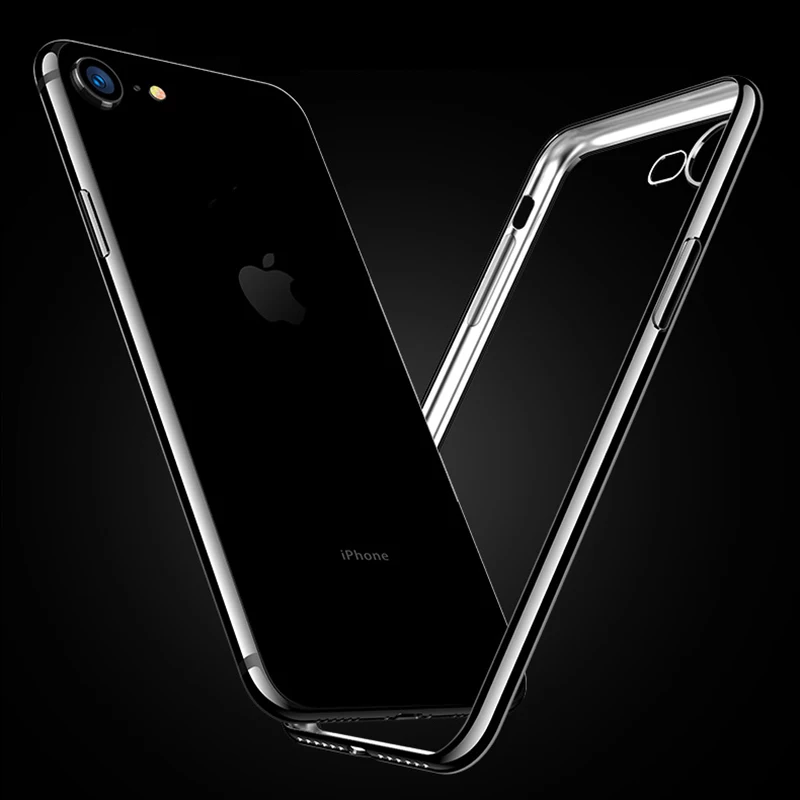 For iPhone SE 2020 Case Plating Soft Clear Phone Cases For Apple iPhone 12 Mini Pro Max 11 XR 7 8 Plus X XS Max Cover Case Coque