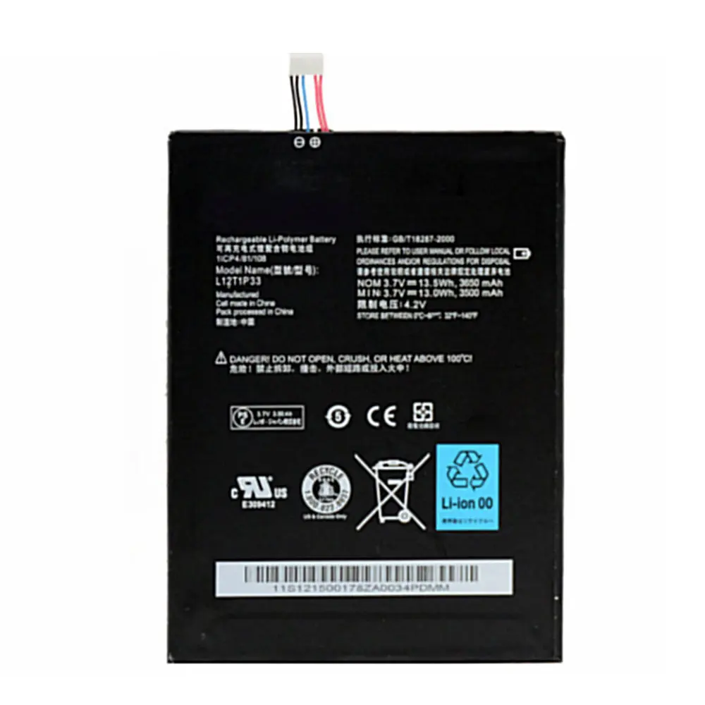 Высокое качество Замена батареи 3500Mah L12T1P33 L12D1P31 батарея для Lenovo IdeaTab Lepad A1000 A1010 A5000