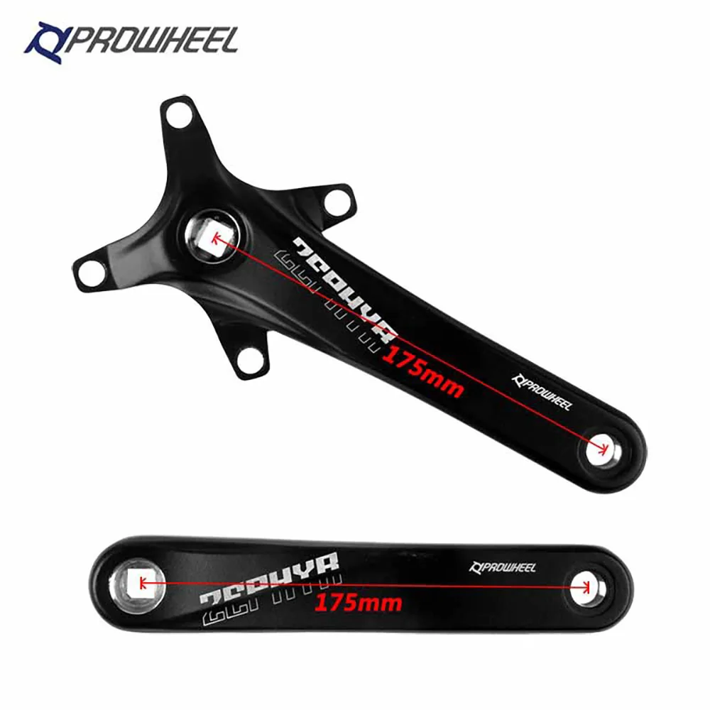 Шатун для горного велосипеда prowheel 64BCD 104BCD с квадратным отверстием, один двойной диск, левый и правый шатун 170 мм 175 мм ROWHEEL
