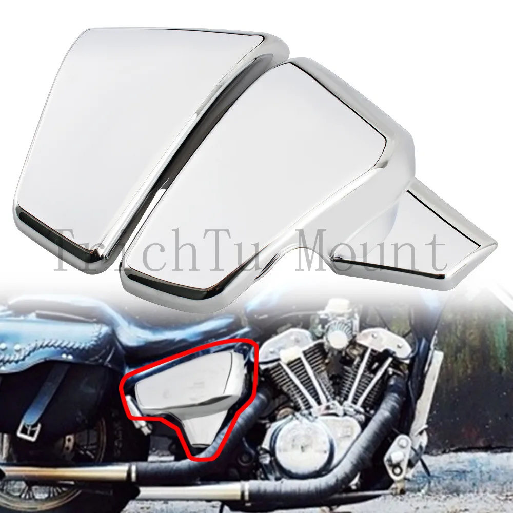 Мотоциклетная боковая крышка обтекателя батареи хром для Honda VLX 600 1999-2008 VT C CD Shadow