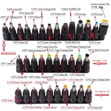 DC Мужской 34/наборы 34 ноутбук интерфейс конвертер Универсальный обслуживание адаптер питания штекер Мужской Джек конвертер ноутбук зарядное устройство