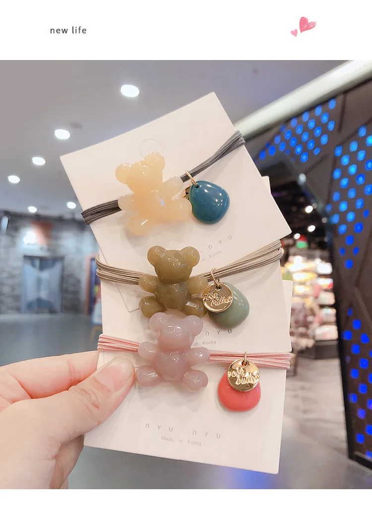 

2020 new Korean style sweet simple geometric irregular ins high durable elasticity hair string for women fashion accessories for