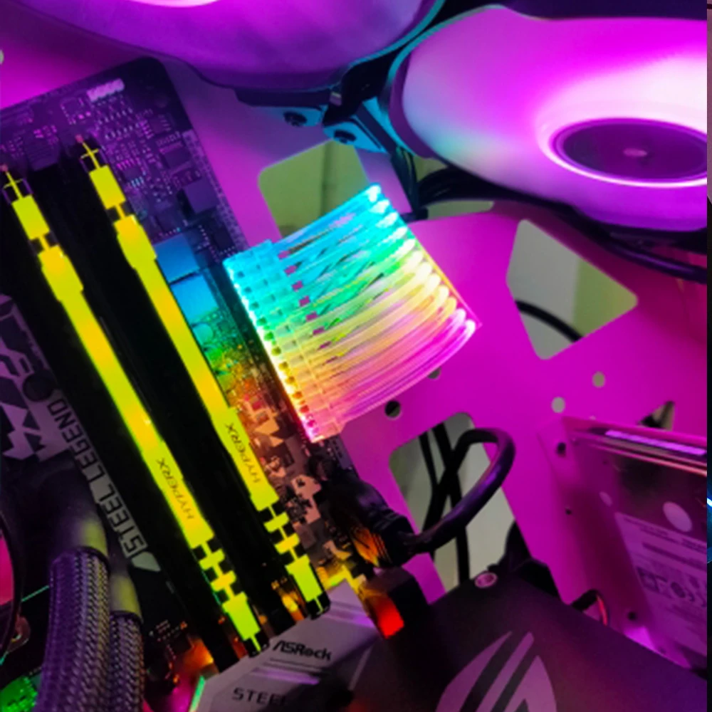 Rainbow Case Lighting Strip, Cabo de Extensão