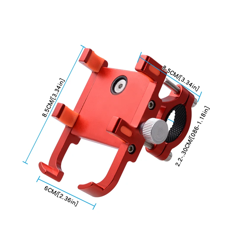 Держатель для мобильного телефона мотоцикла из алюминиевого сплава с фиксированным кронштейном для Iphone, Android, huawei, смартфонов, gps, подставка для велосипеда
