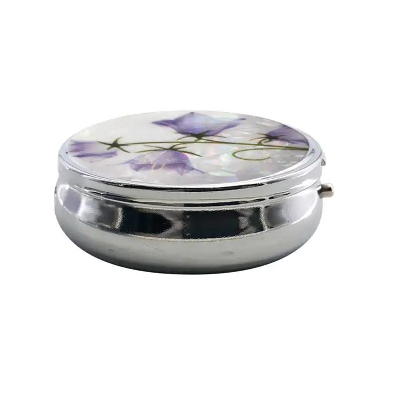 ROSENICE1pc коробка для таблеток, креативный портативный лайтвейгт, три сетки, металлический контейнер для таблеток, коробка для таблеток для кемпинга, путешествий, пикника