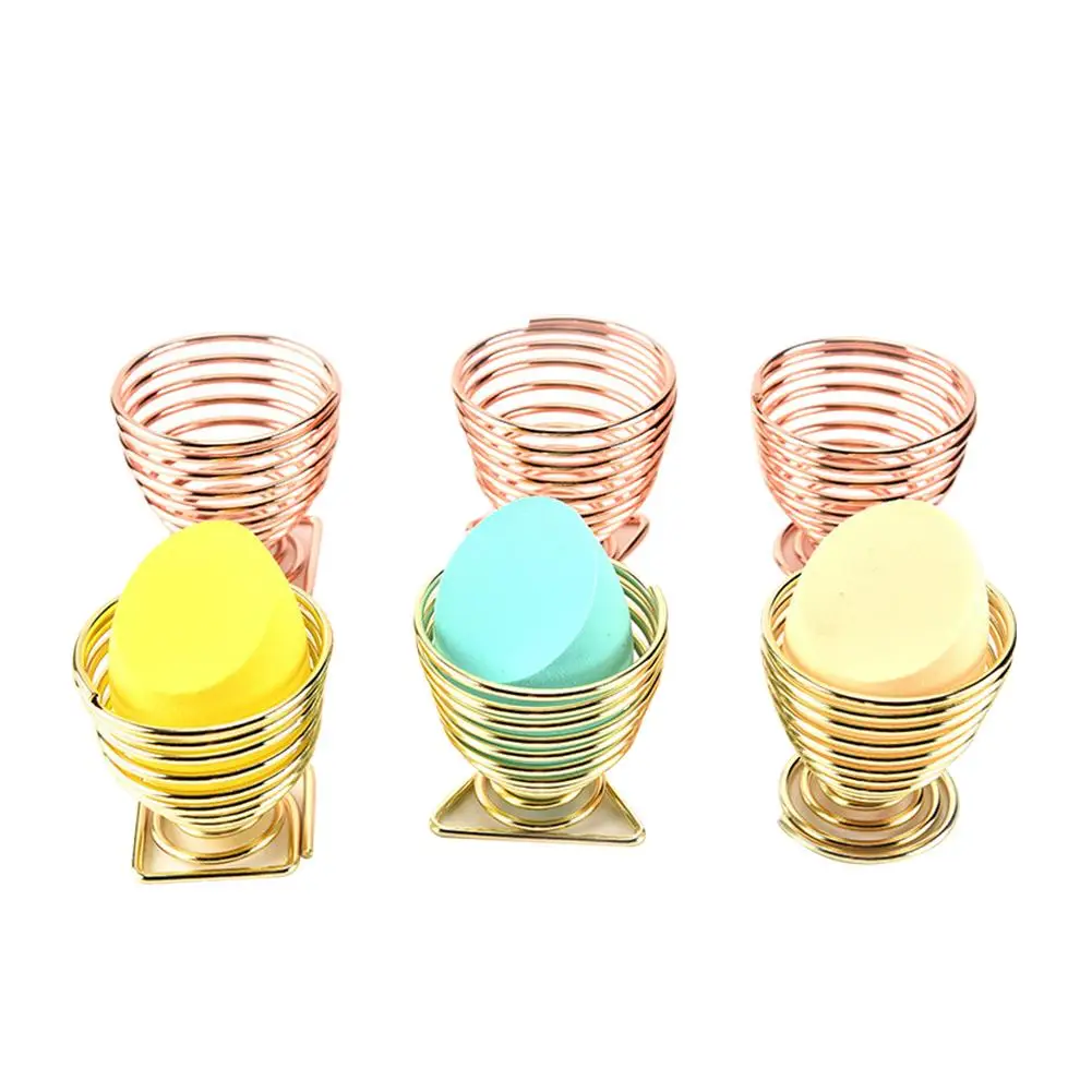 

Rose Gold Puff Storage Racks Makeup Blenders Metal Stands Alloy Makeup Sponge Puff Drying Holder Storage Rack Cosmetic Tool