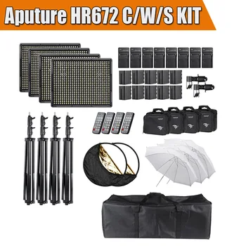 

Aputure HR672 Series Kit HR672S + HR672C + HR672W Dimmeable Led Video Light Panel CRI 95+ w/ Accessories Kit