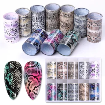 

4*100cm Nail Foils Marble Nail Art Transfer Sticker Sliders Nail Art Decals Decoration Nail Art DIY Design Accessories 10PCS/Box