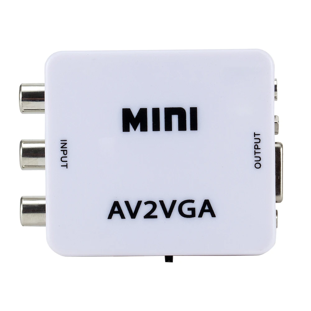 

RCA to VGA Convertor AV To VGA Converter Premium Video Converter Box 3.5mm Audio To HDTV Converter Auto Recognition Resolution