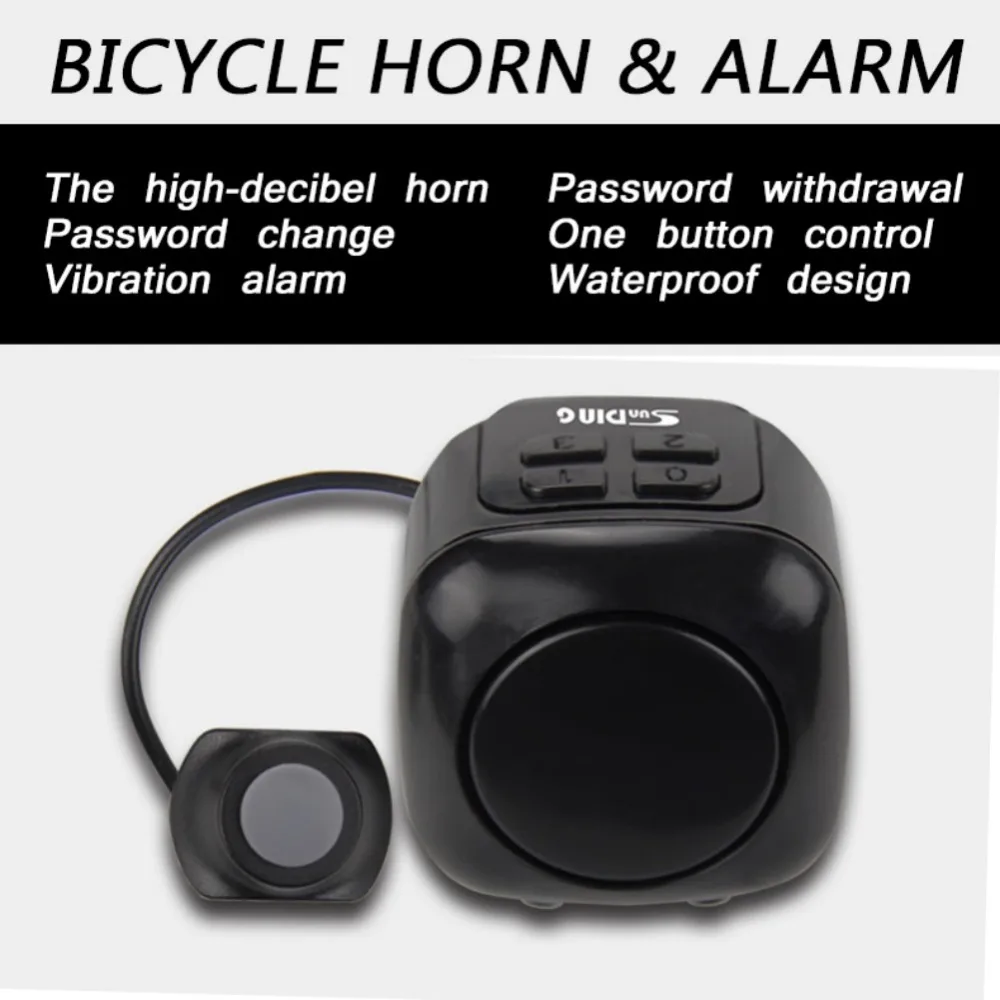 new Bike Alarm Anti-theft safety waterproof Password Control Bicycle Lock Bicycles Horn Signaling