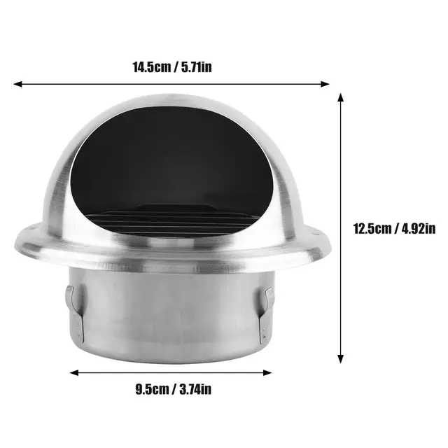 Stainless Steel Wall Ceiling Air Vent Ducting Ventilation Exhaust