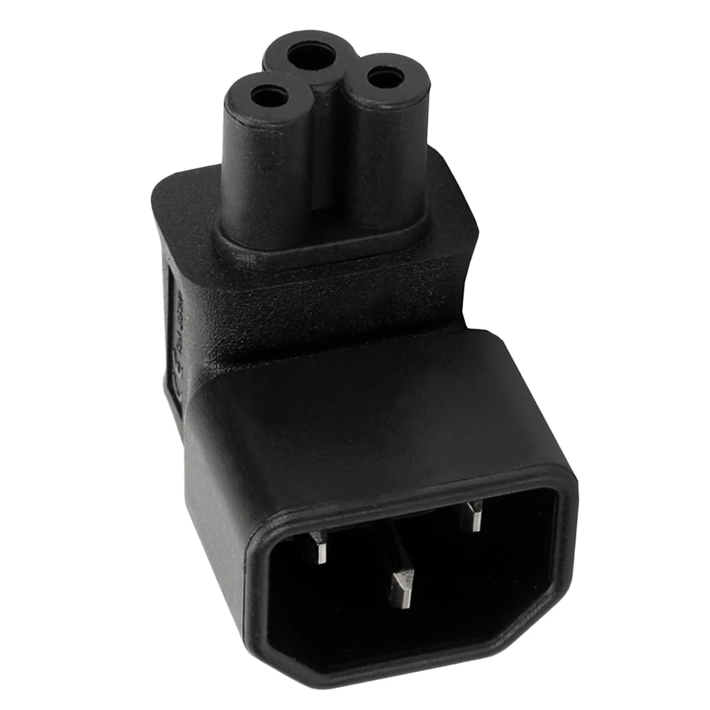 MagiDeal IEC320-C14 to C5 90 Degree Angle Angled Power Adapter Extension