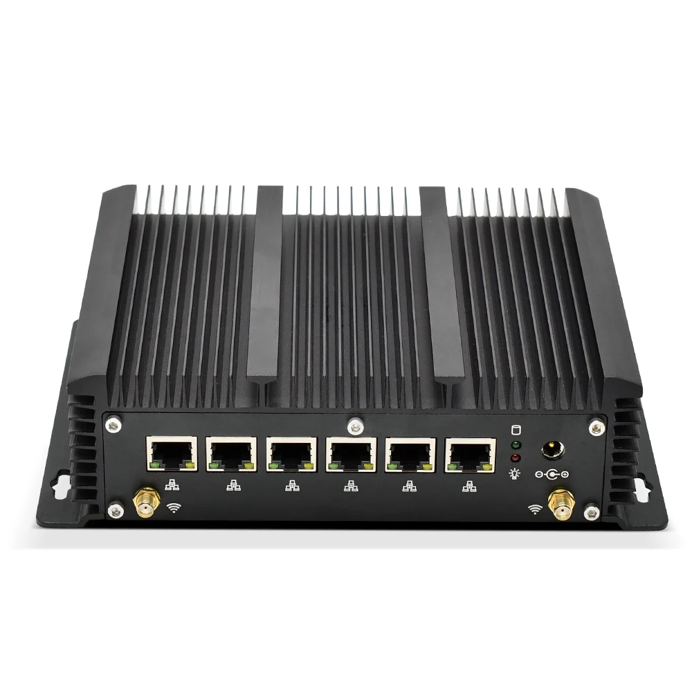 En venta Industrial sin ventilador Mini PC Intel Core i5 10210U i3 7167U 6 LAN Firewall Router Pfsense 2 servidor 2 * RS232 4 * USB3.0 HD 4G/3G AES-NI GmJwxQ9jB