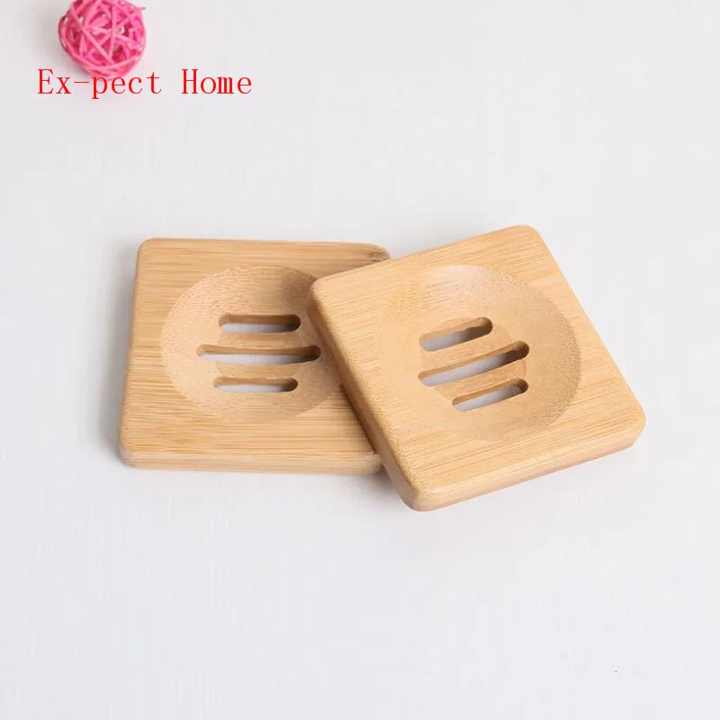 Natural Bamboo Soap Dish Simple Bamboo Soap Holder Rack Plate Tray Bathroom Soap Holder Case 3 Styles